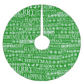 Krijt Verdronken Kerstmis groet in groen en wit Kerstboom Rok (Voorkant)