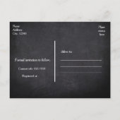 Krijt Vintage Elegante Trouwdatum Opslaan Postkaar Aankondigingskaart (Achterkant)