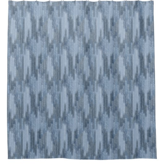Krijtachtig Abstract in denimblauw Douchegordijn (Voorkant)