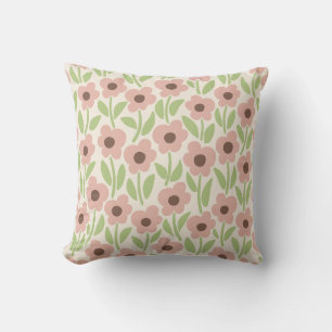 Krijtbloem Tuin Retro Pastel Geïnspireerd Kussen