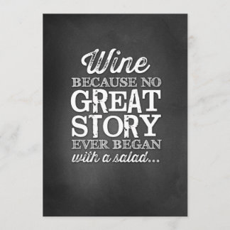 Krijtbord 5x7 Tafelkaartje Wijn Omdat Kaart