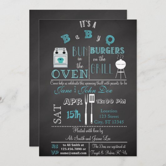 Krijtbord BabyQ blauw Kaart (Voorkant / Achterkant)