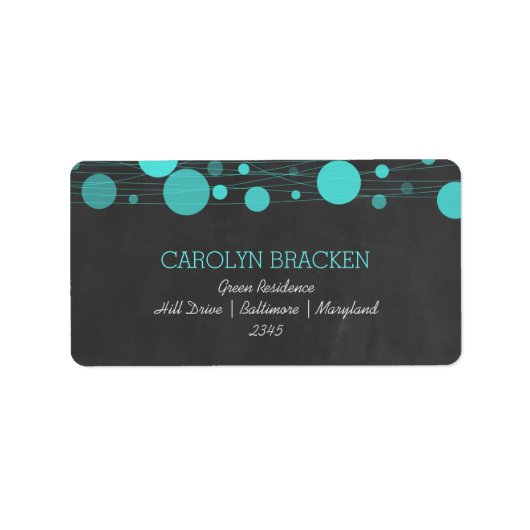  krijtbord blauwe lantaarn bruiloft etiket (Voorkant)