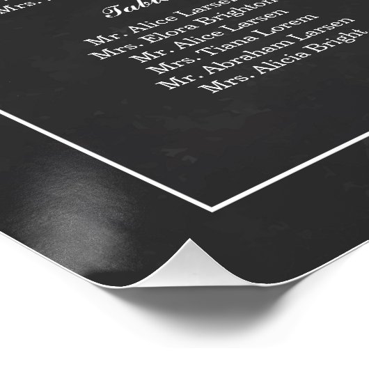Krijtbord Bruiloft Zitkaart Poster Perfect Poster (Hoek)