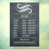krijtbord Business Logo Hours Decal Cling (Vel 3)