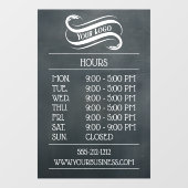 krijtbord Business Logo Hours Decal Cling (Vel)