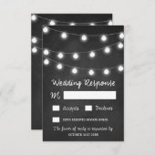 Krijtbord en verlichting Rustieke bruiloft RSVP Ka (Voorkant / Achterkant)