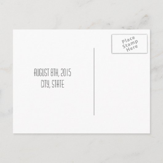 Krijtbord geïnspireerde pijlen Save the Date - Wit Aankondigingskaart (Achterkant)