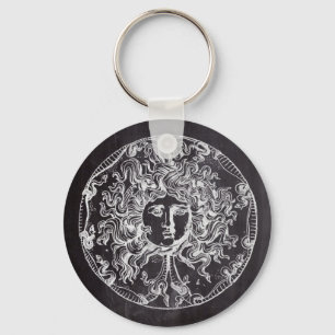 krijtbord Griekse mythologie Gorgon medusa Sleutelhanger