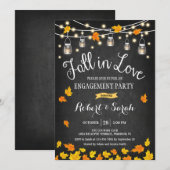 Krijtbord Herfst in de liefde verlovingsfeest Kaart (Voorkant / Achterkant)