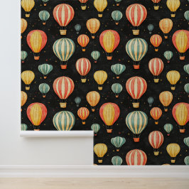 Krijtbord Hete Luchtballon  Wandtekeningen Behang