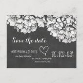 Krijtbord Hydrangea Flowers Save The Date Aankondigingskaart (Voorkant)