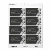 krijtbord Hydrangeas Bloemenbruiloft Etiket (Full Sheet)