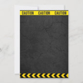 krijtbord in aanbouw Baby shower Kaart (Achterkant)