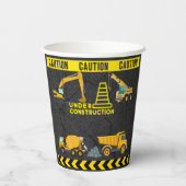 krijtbord in aanbouw Baby shower Papieren Bekers (Achterkant)