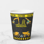 krijtbord in aanbouw Baby shower Papieren Bekers (Voorkant)