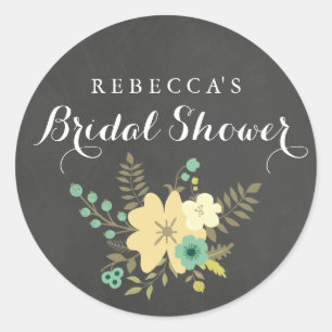 Krijtbord Lente Foliage Bruiloftsfeest Sticker