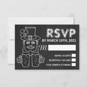 Krijtbord Leprechaun, St Patrick's Day Party RSVP