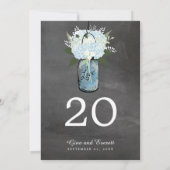 Krijtbord Mason Pot Hydrangea | Tafelnummer (Achterkant)