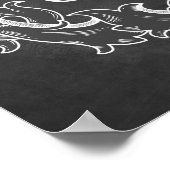  krijtbord Merry-kerstcitaat Kunst Poster (Hoek)