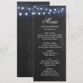 Krijtbord met lichten MENU Kaart (Voorkant / Achterkant)