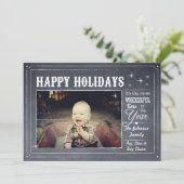 Krijtbord Modern Kerstkaart (Staand voorkant)