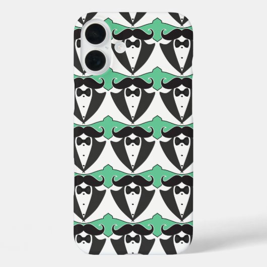 Krijtbord Mr Tuxedo Snor Wedding Case-Mate iPhone Case (Achterkant)
