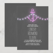 krijtbord nautische bruids douche uitnodiging (Voorkant / Achterkant)