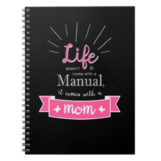 "Krijtbord" notitieboek met een citaat voor mama