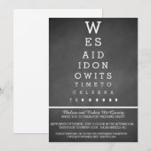 Krijtbord Oogkaart na de bruiloftsreceptie alleen Kaart (Voorkant / Achterkant)