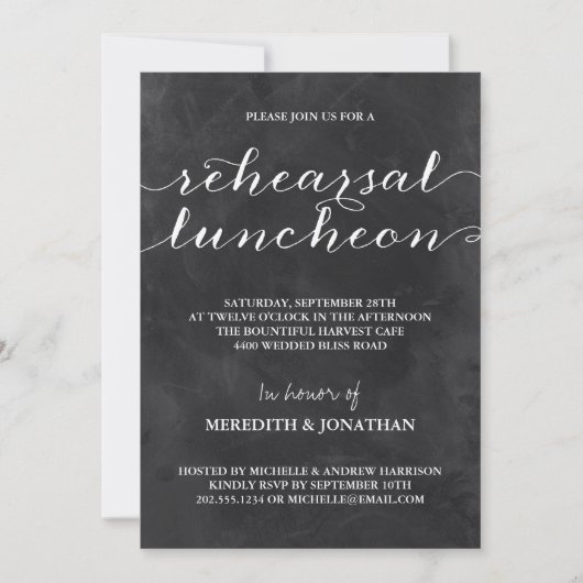 Krijtbord Proef Luncheon Kaart (Voorkant)