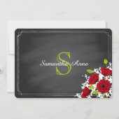 Krijtbord Red Poppies Jar Vrijgezellenfeest Kaart (Achterkant)