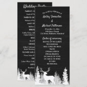 Krijtbord Rendier Kerst Huwelijksprogramma Programma (Voorkant / Achterkant)