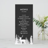 Krijtbord Rendier Kerstmis Bruiloftsmenu Menu (Staand voorkant)