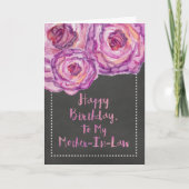 Krijtbord Rozen schoonmoeder verjaardagsfeest Kaar Kaart (Voorkant)