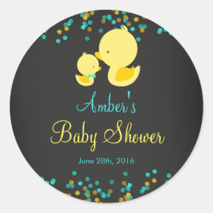 Krijtbord Rubber Duck Baby shower Sticker