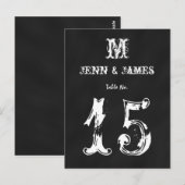 Krijtbord Rustieke Trouwtafel Nummer Kaart (Voorkant / Achterkant)