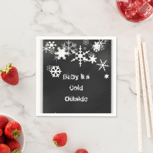 Krijtbord Snowflake servetten (Insitu)