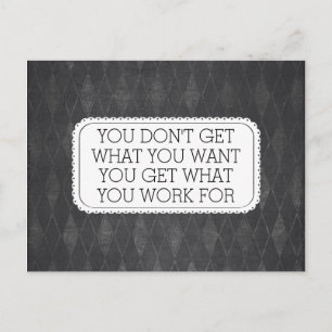  krijtbord stijl Motivatie Briefkaart