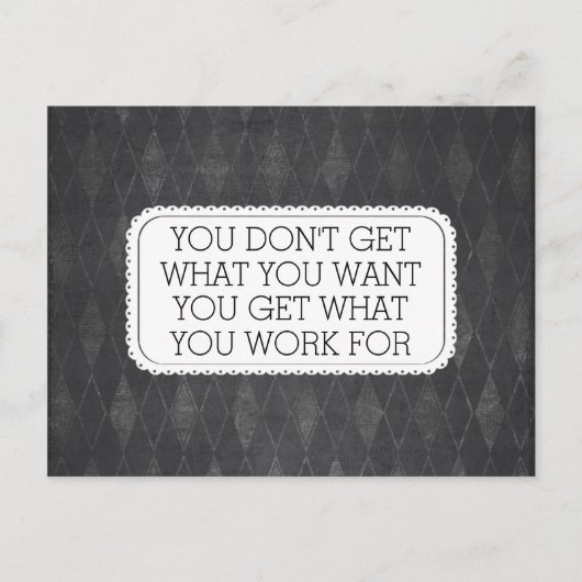  krijtbord stijl Motivatie Briefkaart (Voorkant)