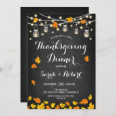 Krijtbord Thanksgiving Diner Kaart (Voorkant / Achterkant)