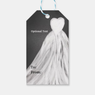 Krijtbord Trouwjurk Bruidscadeau Gift Tag Cadeaulabel