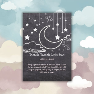 Krijtbord Twinkle Twinkle Little Star Baby shower Informatiekaartje