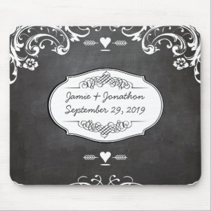 Krijtbord Typografie Bruiloften Muismat