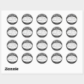 Krijtbord Typografie Bruiloften Ronde Sticker (Vel)