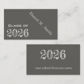 Krijtbord uitstraling 2026 - diploma naamkaart visitekaartje (Voorkant / Achterkant)