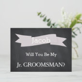 Krijtbord wordt u onze Mr Groomsman Kaart (Staand voorkant)