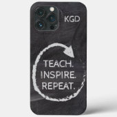 Krijtbord Zinsnede Monogram Case-Mate iPhone Case (Achterkant)