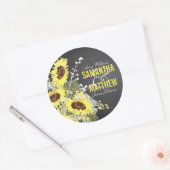 Krijtbord Zonnebloem Rustieke Bruiloft Gift Label (Envelop)