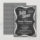 Krijtbord Zwarte Houndstooth Kaart (Voorkant / Achterkant)